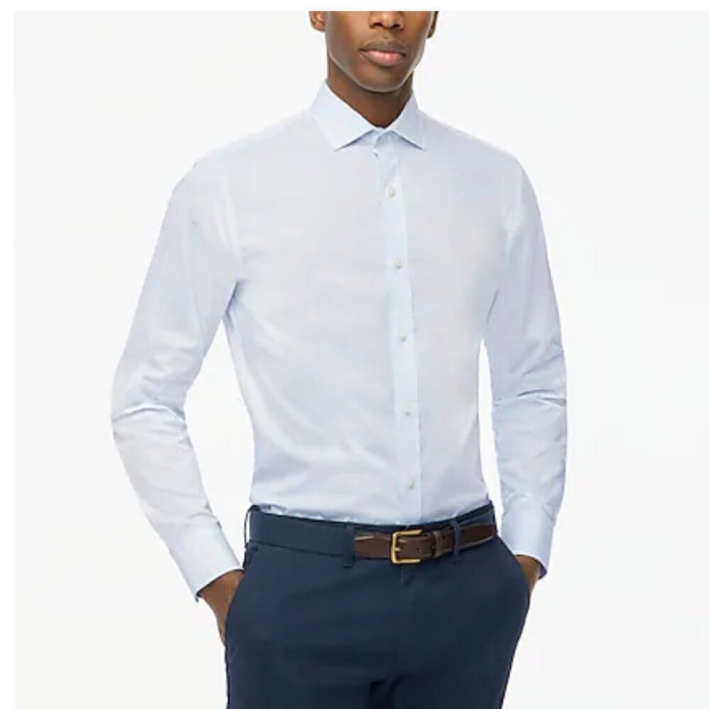 J. Crew Factory BW401 Blue Slim performance dress shirt New size L